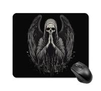 Grim Reaper Bless Non-Slip Square Mouse Pad Rubber Base