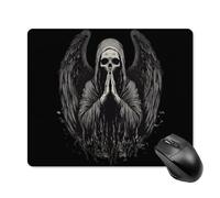 Grim Reaper Bless Non-Slip Square Mouse Pad Rubber Base