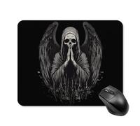 Grim Reaper Bless Non-Slip Square Mouse Pad Rubber Base