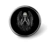 Grim Reaper Bless Round Metal Brooches 1 Inch Decorative Badges Exquisite Decorations Pins for Clothing