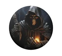 Grim Reaper Button Pins 1 Pc, 2.4 Inch Round Button Badges Metal Personalized Picture Photo Pin Buttons Kit For Craft Supplies Christmas Diy Party Projects