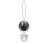 Grim Reaper Car Hanging Ornament Rear View Mirror Pendant Lucky Presents Hanging Ornament Funny Car Pendant for Office Auto Home Decoration Silver-style