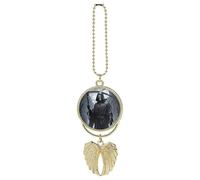 Grim Reaper Car Hanging Ornament Rear View Mirror Pendant Lucky Presents Hanging Ornament Funny Car Pendant for Office Auto Home Decoration Golden-style