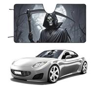 Grim Reaper Car Windshield Sun Shade Keep Car Interior Cool 55"x30" Folding Front Window Sun Shade, Heat Shield for SUV, Truck, Blocks UV
