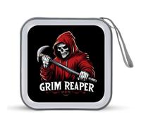 Grim Reaper CD Holder Case with 40 Capacity Protective Sleeves Hard DVD Storage Wallet for Car