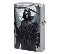 Grim Reaper Classic Lighter Case, Novelty Creativity Lighter Housing Vintage Cool Lighter Cover for Men Dad Husband Gift Collect
