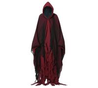 Grim Reaper Cloak Halloween Costume Death Hooded Ragged Cape Scary Prop - Classic Easy Wear Thrilling Clothing Halloween Fancy Dress for Haunted Houses Parties Themed Gatherings Stage Performances