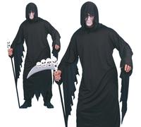Grim Reaper Costume Mens Adult Halloween Cape Robe Cloak Fancy Dress New