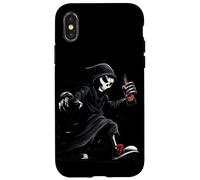 Grim Reaper Costume with Bottle for a Deadly Look Case for iPhone X/XS