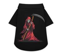 Grim Reaper Cute Dog Shirt Button Down Cats Clothes T-Shirts for Small Medium Large Pet