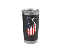 Grim Reaper Death American Flag USA Drip Graffiti Lover Stainless Steel Insulated Tumbler