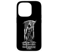 Grim Reaper Death Is A Debt We All Must Pay American Flag Case for iPhone 14 Pro