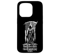 Grim Reaper Death Is A Debt We All Must Pay American Flag Case for iPhone 15 Pro