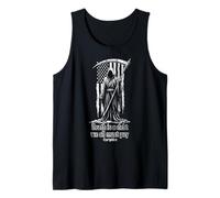 Grim Reaper Death is A Debt We All Must Pay American Flag Tank Top