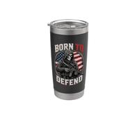 Grim Reaper Death Skeleton Halloween American Flag Stainless Steel Insulated Tumbler