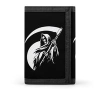 Grim Reaper Death Trifold Wallet Front Pocket Purse Card Holder