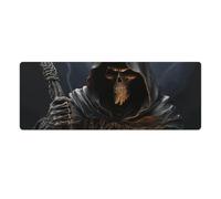 Grim-Reaper Desk Mat with Stitched Edges, Rubber Mouse Mat for Keyboard Mats Non-Slip Waterproof Desk Pad Office Supplies Large Gaming Mouse Pad for Home Work