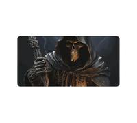 Grim-Reaper Desk Mat with Stitched Edges, Rubber Mouse Mat for Keyboard Mats Non-Slip Waterproof Desk Pad Office Supplies Large Gaming Mouse Pad for Home Work