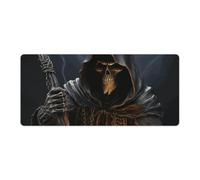 Grim-Reaper Desk Mat with Stitched Edges, Rubber Mouse Mat for Keyboard Mats Non-Slip Waterproof Desk Pad Office Supplies Large Gaming Mouse Pad for Home Work