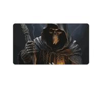 Grim-Reaper Desk Mat with Stitched Edges, Rubber Mouse Mat for Keyboard Mats Non-Slip Waterproof Desk Pad Office Supplies Large Gaming Mouse Pad for Home Work