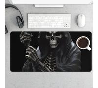 Grim-Reaper Desk Pad Protector Non-Slip Gaming Desk Mat Waterproof Desktop Mat for Keyboard and Mouse Large Mousepad Smooth Writing Pad for Home Office Work(23.6 X 13.8)