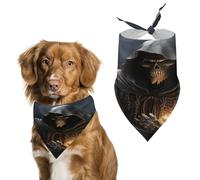 Grim-Reaper Dog Bandana Funny Triangle Dog Scarf Comfortable Pet Scarf Polyester Bib Handkerchief Soft Adjustable Puppy Bandanas Gift for Small to Large Girl Dog and Cat