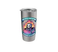 Grim Reaper Dumpster Fire Funny Dark Humor Sarcastic Stainless Steel Insulated Tumbler