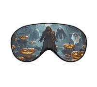 Grim Reaper Eye Mask Sleep Mask for Side Sleeper Women Men Pressure-Free & Light Block-Out Blindfold Soft Comfortable Eye Covers Breathable Blindfold Adjustable