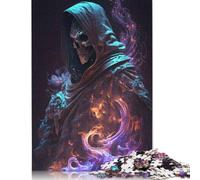 Grim Reaper Formed By Dust Jigsaw Puzzles Puzzle for Adults Kids. 1000 Pieces Great Gifts Challenge Toy Educational Games Home Decoration for Educational Games Gifts 1000pcs (75x50cm)
