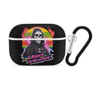Grim Reaper Funny Cute Earbuds Case Compatible with Airpods Pro Wireless Headphones Cover with Carabiner