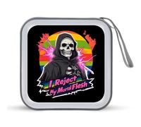 Grim Reaper Funny Trendy CD Case Hard Plastic Portable DVD Storage Binder Wallet for Car Home Office