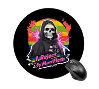 Grim Reaper Funny Trendy Round Mouse Pad Non Slip Waterproof Mousepad Desk Mat for Office Gaming