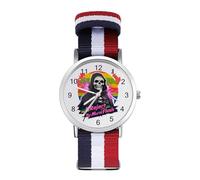 Grim Reaper Funny Trendy Wrist Watches for Unisex Classic Casual Braided Strap Quartz Watch