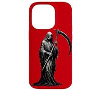 Grim Reaper Gothic Cloaked Skeleton Goth Memento Mori Design Case for iPhone 14 Pro