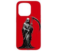 Grim Reaper Gothic Cloaked Skeleton Goth Memento Mori Design Case for iPhone 15 Pro