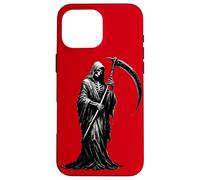 Grim Reaper Gothic Cloaked Skeleton Goth Memento Mori Design Case for iPhone 16 Pro Max