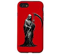 Grim Reaper Gothic Cloaked Skeleton Goth Memento Mori Design Case for iPhone SE (2020) / 7/8