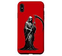 Grim Reaper Gothic Cloaked Skeleton Goth Memento Mori Design Case for iPhone XS Max