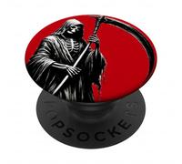 Grim Reaper Gothic Cloaked Skeleton Goth Memento Mori Design PopSockets Adhesive PopGrip
