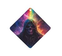 Grim Reaper Gothic Skeleton Car Air Freshener Decorative Hanging Aromatherapy Tablets for Car Trucks Rhombus