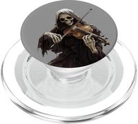 Grim Reaper Gothic Skeleton Playing Violin Music Halloween PopSockets PopGrip for MagSafe