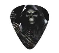 Grim-Reaper Guitar Plectrums, 12 Pcs Lightweight Guitar Plectrums, 0.46mm/0.71mm/0.96mm Thickness For Acoustic Guitar Acoustic Electric Guitar Ukulele Bass
