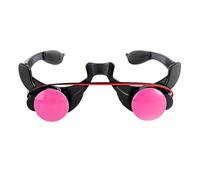 Grim Reaper Halloween LED Glasses Clown Party Scary Phantom Costume Black Cosplay Set with Luminous Red Eyes Glasses Scythe Party Clown Glowing Glasses Party Clown Glowing Glasses Red