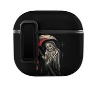 Grim Reaper Hard Shell Case Skin Accessories Cover with Secure Lock Clip Compatible with AirPods 4