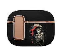 Grim Reaper Hard Shell Case Skin Accessories Cover with Secure Lock Clip Compatible with AirPods Pro 2