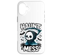 Grim Reaper Haunt Mess Halloween Design Gift Men Women Kids Case for iPhone 16 Plus