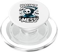 Grim Reaper Haunt Mess Halloween Design Gift Men Women Kids PopSockets PopGrip for MagSafe