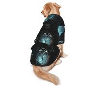 Grim Reaper Holding A Clock Dog Hoodies with Pocket Warm Pullover Pets Shirts Dog Sweater Clothes for Medium Large Dogs