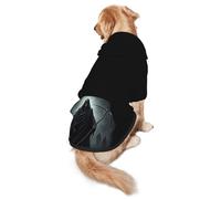 Grim Reaper in Dark Dog Hoodies with Pocket Warm Pullover Pets Shirts Dog Sweater Clothes for Medium Large Dogs