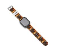Grim Reaper in Horse Flames Silicone Watchbands Compatible for IWatch Straps 38mm 40mm 42mm 44mm